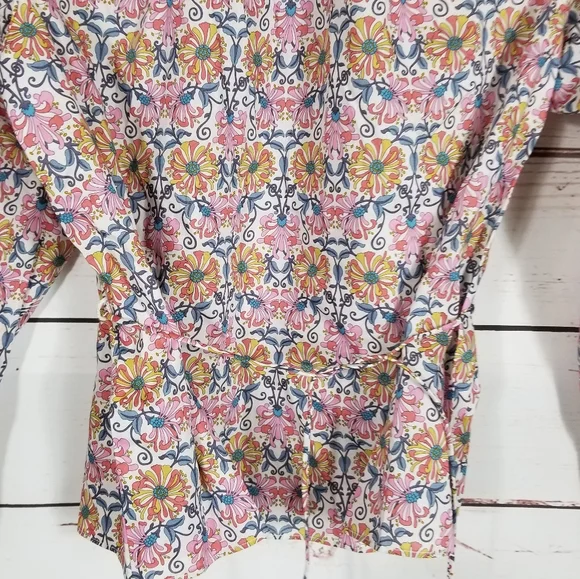 J. Crew x Liberty | Honeysuckle Floral Tie Waist Top NEW - Picture 6 of 11